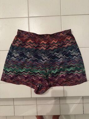 MISSONI ORANGE LABEL CHEVRON KNIT SHORTS I 42 US 6